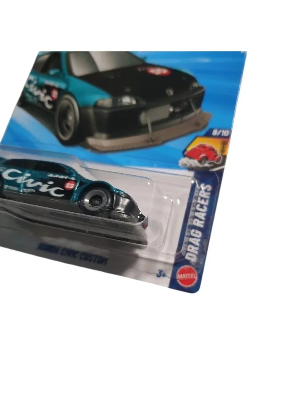 Hot Wheels Honda Civic Custom Drag Racer Teal Black Die Cast Car Collectible New